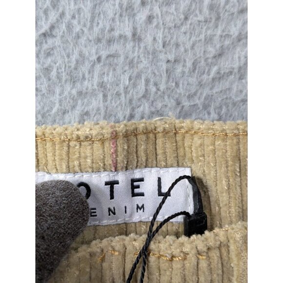 Motel Denim Corduroy Pants Womens Small S 31L Parallel Trouser Cords Tan Sand - Picture 9 of 15